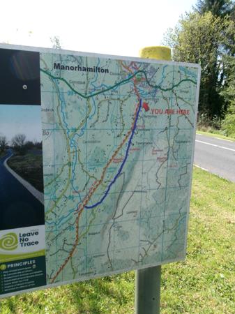 map with walking path