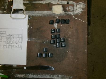 arranging computer keys