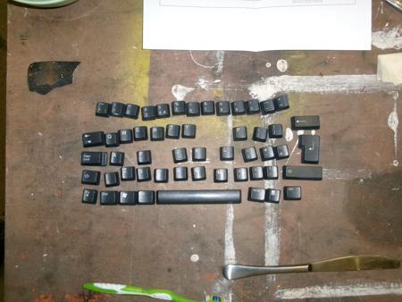 laying out more keys before reinstalling