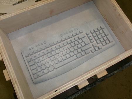 parting powder covers a keyboard