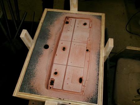 top half of mold flipped over