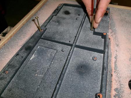putting long screws into keyboard