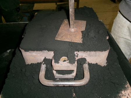 finishing compacting of sand