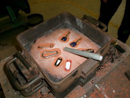 pouring pipe in box