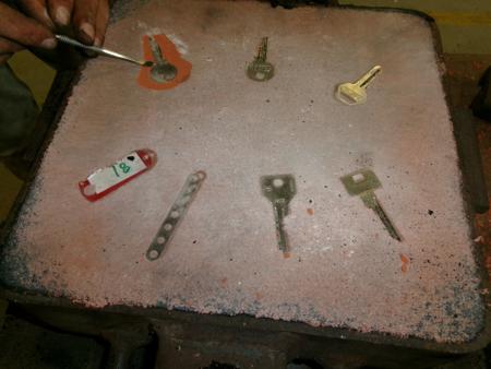 excavating around keys