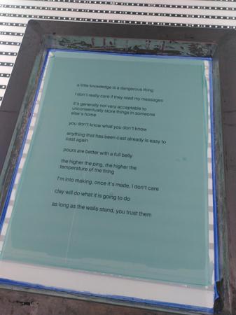 silkscreen ready for exposure