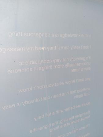 see-through text in a silkscreen